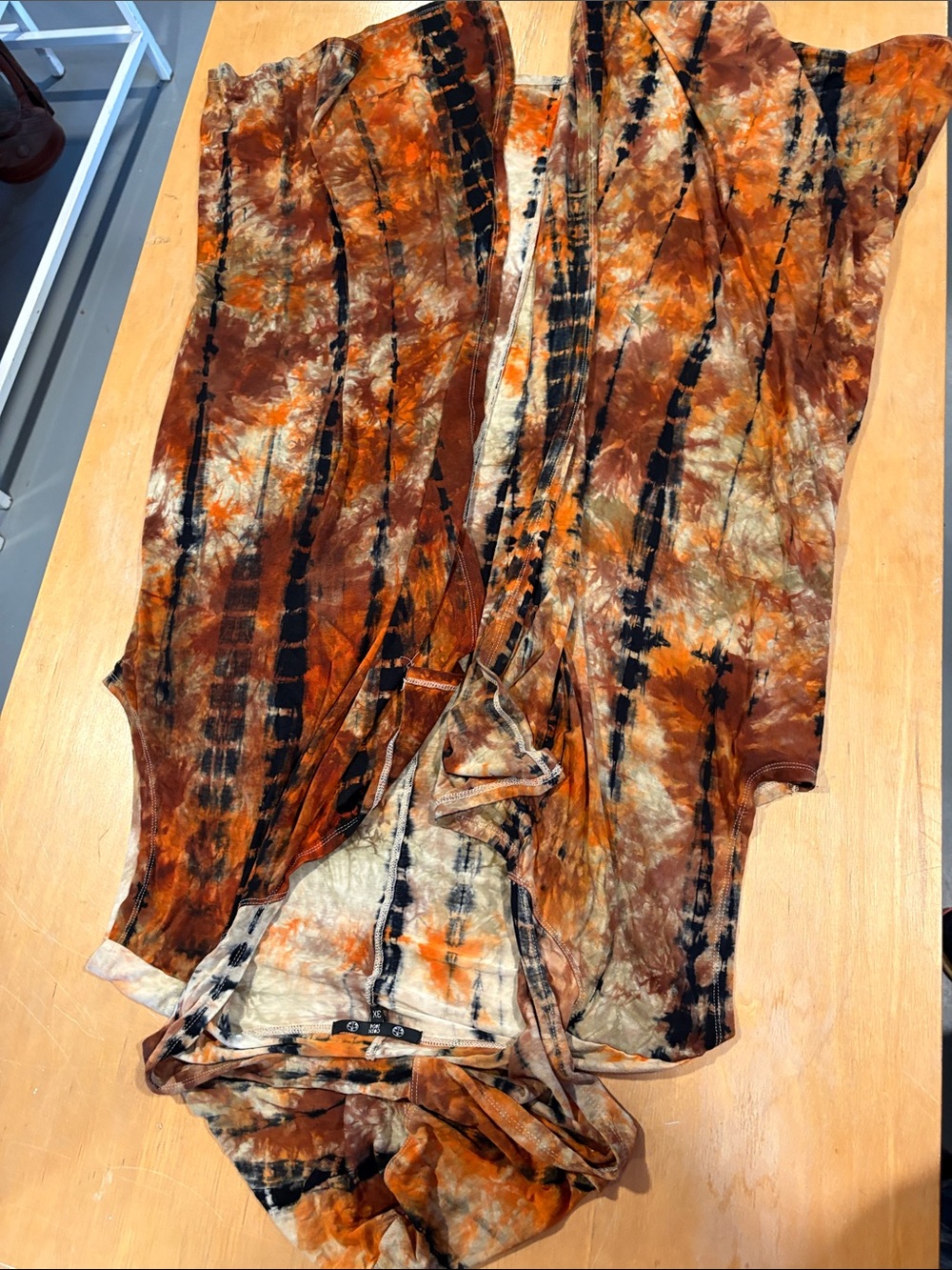 Women's Tie-Dye Joggers in Rust Orange and Brown